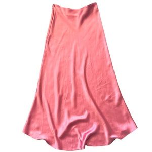 Zara coquette 🎀 pink satin midi skirt